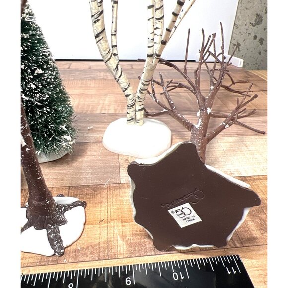 Dept 56 5259-0 Village Landscape 14 Piece Set Miniature Trees & Snowy Pines - Picture 3 of 6